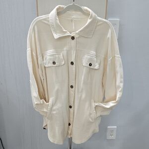 Free People Cream Utility Jacket